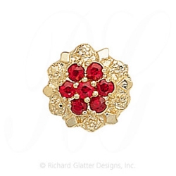 GS099 R - 14 Karat Gold Ruby Slide 